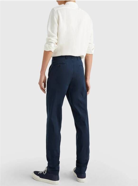 Tommy Hilfiger Leather Trousers Blauw Heren