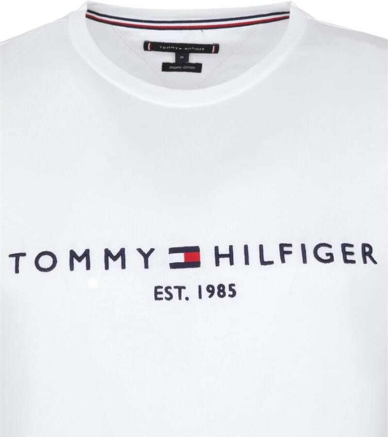 Tommy Hilfiger Logo T-shirt Wit Heren