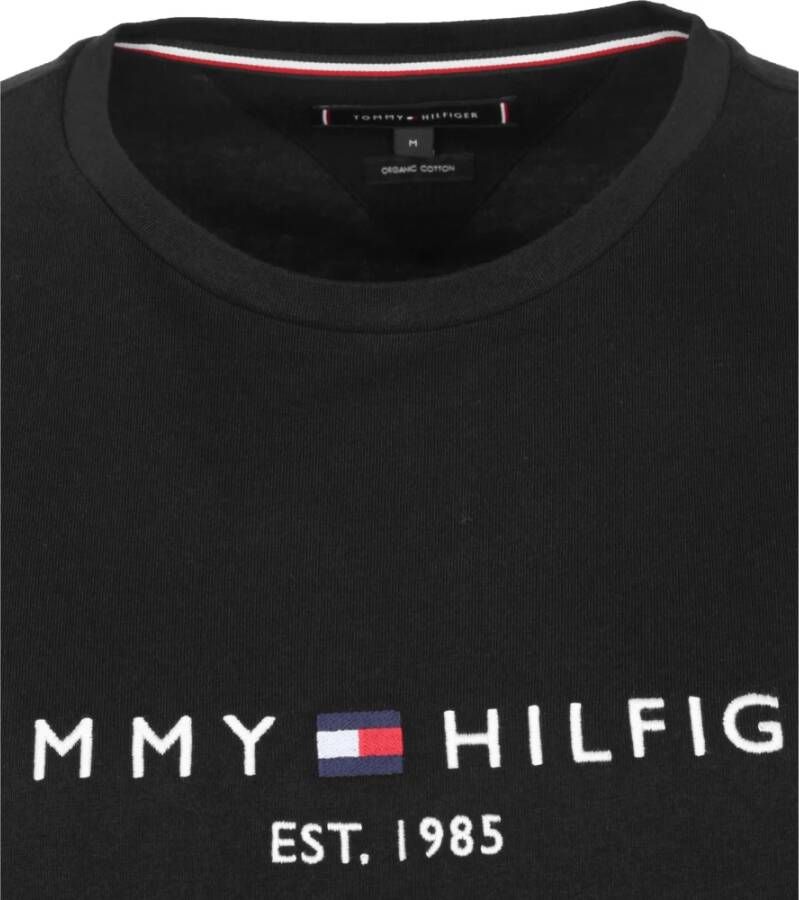 Tommy Hilfiger Logo T-shirt Zwart Heren