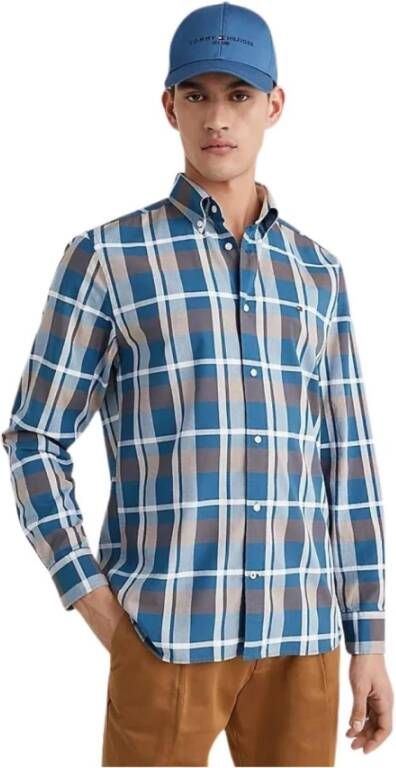Tommy Hilfiger Normaal Overhemd Blauw Heren
