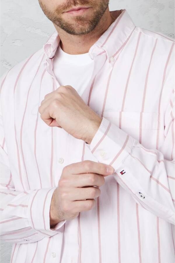 Tommy Hilfiger Normaal Overhemd Roze Heren