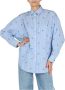 Tommy Hilfiger Oversized Katoenen Shirt met Logo Print Blue Dames - Thumbnail 1