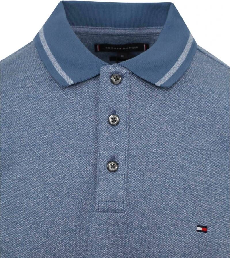 Tommy Hilfiger Poloshirt Mouline Blauw Heren