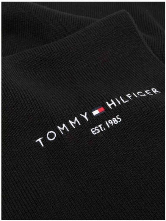 Tommy Hilfiger horizon platte gebreide sjaal Zwart Heren