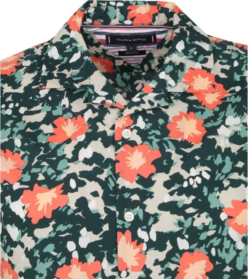 Tommy Hilfiger Short Sleeve Overhemd Floral Groen Heren