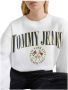 Tommy Hilfiger Gezellige Witte Sweatshirt met Geribbelde Details White Dames - Thumbnail 2