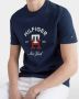 Tommy Hilfiger Heren T-shirt met logo print op de borst Blue Heren - Thumbnail 2