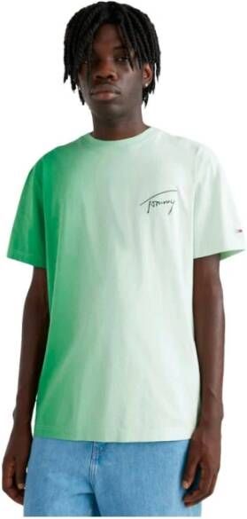 Tommy Hilfiger T-Shirts Groen Heren