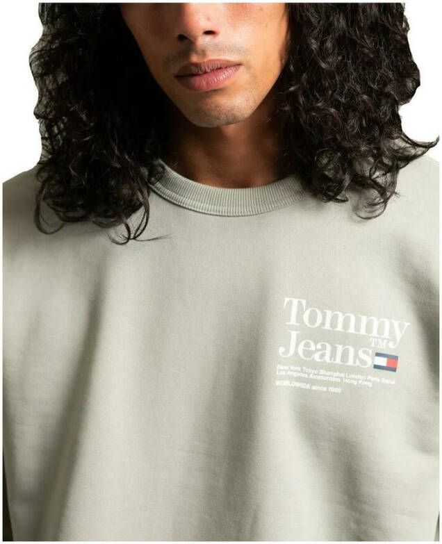 Tommy Hilfiger Tommy Text Crew Sweatshirt Groen Heren