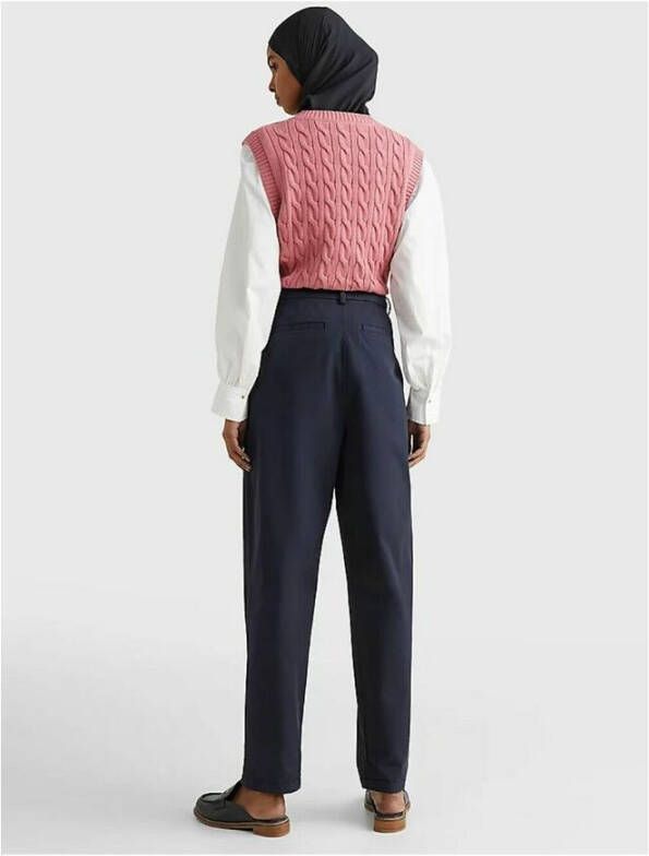 Tommy Hilfiger Broek chino`s Blauw Dames