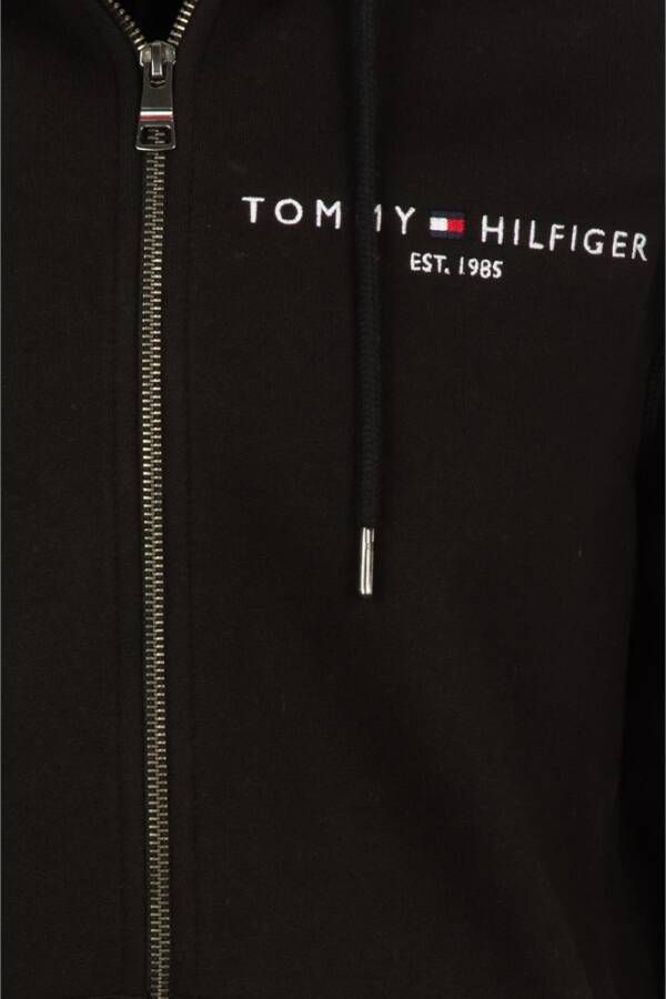 Tommy Hilfiger Zwarte Zip-Through Sweater Black Heren