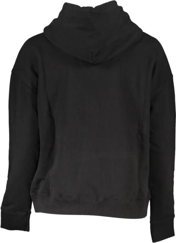 Tommy Hilfiger Zwarte katoenen trui met capuchon en logo Zwart Heren