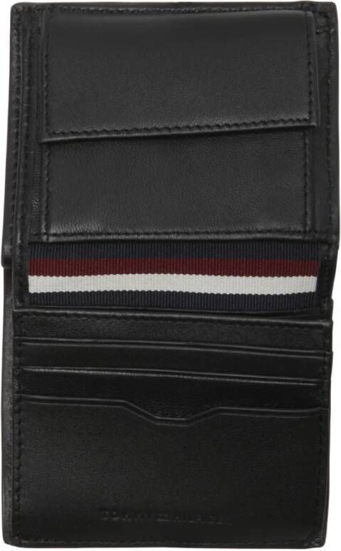 Tommy Hilfiger Zwarte portemonnee met kaartsleuven en geldclip Zwart Heren