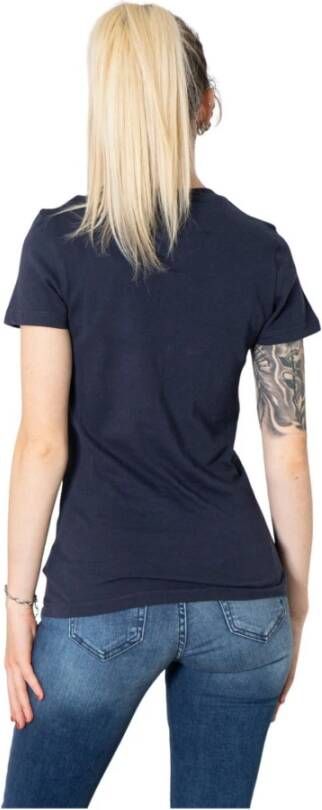 Tommy Jeans Blauw Print Dames T-shirt Blauw Dames