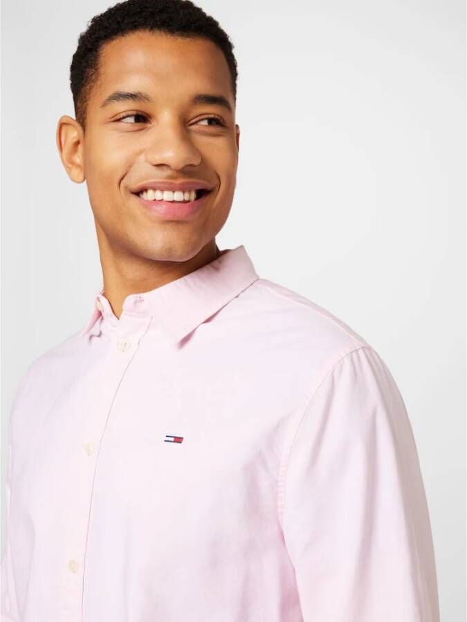 Tommy Jeans Casual Shirt Roze Heren