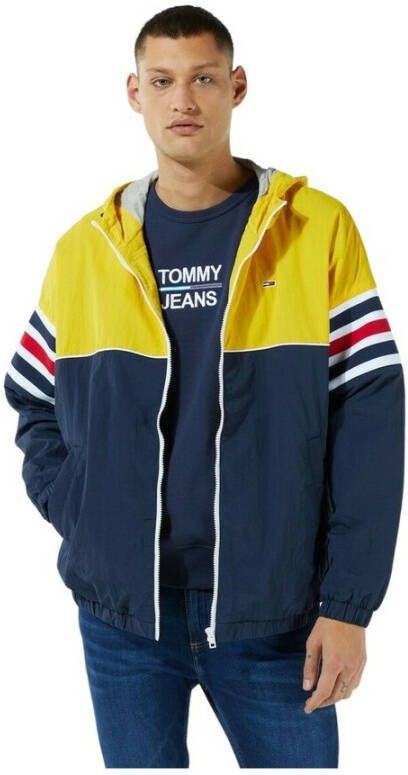 Tommy Jeans Colorblock Zip Thru Jacket Geel Heren