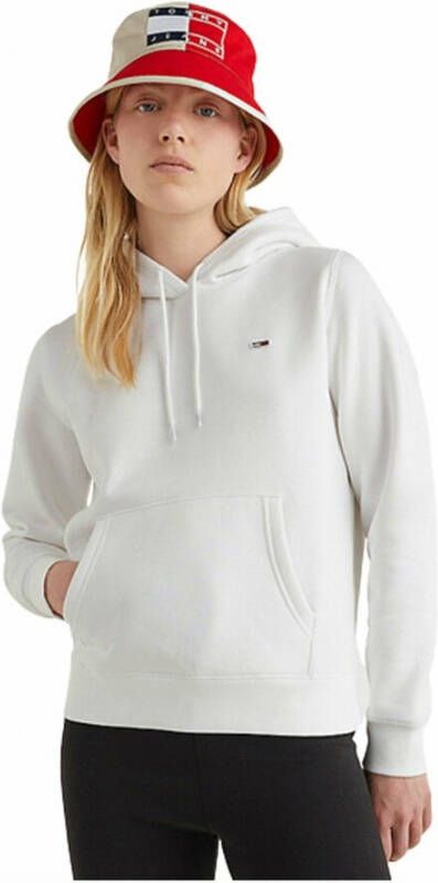 Tommy Jeans Cotton hoodie Wit Dames
