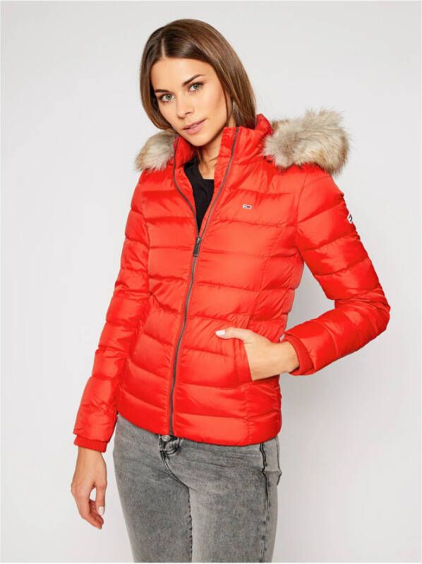 Tommy Jeans Down Jackets Rood Dames