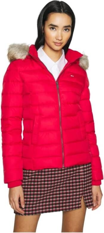 Tommy Jeans Down Jackets Rood Dames