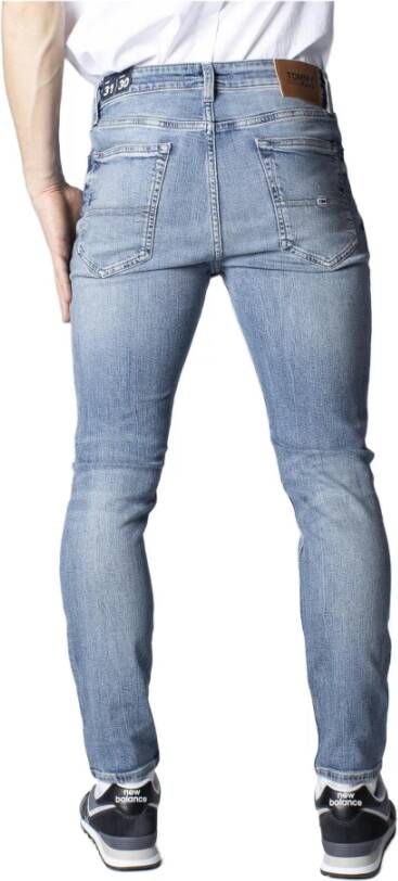 Tommy Jeans Heren Jeans Blauw Rits Knoopsluiting Blauw Heren