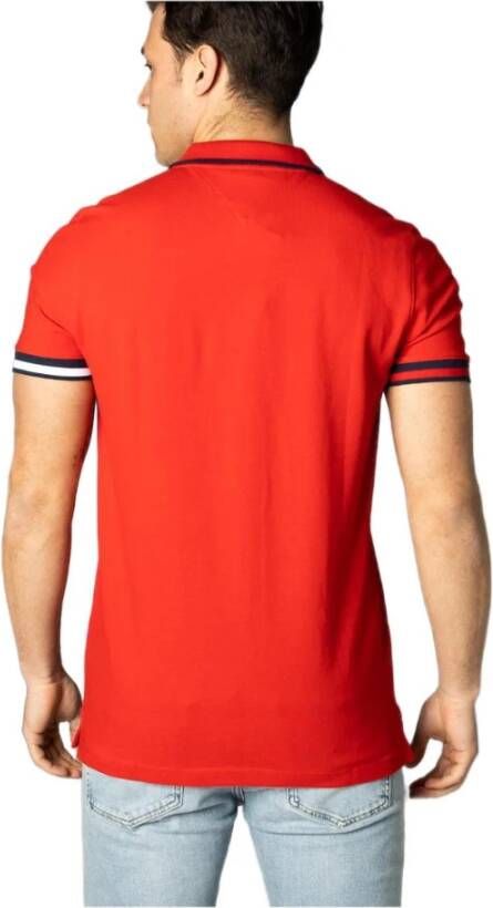 Tommy Jeans Heren Rode Polo Shirt Rood Heren