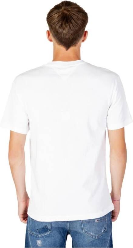 Tommy Jeans Heren T-shirt Wit Ronde Hals Korte Mouw White Heren