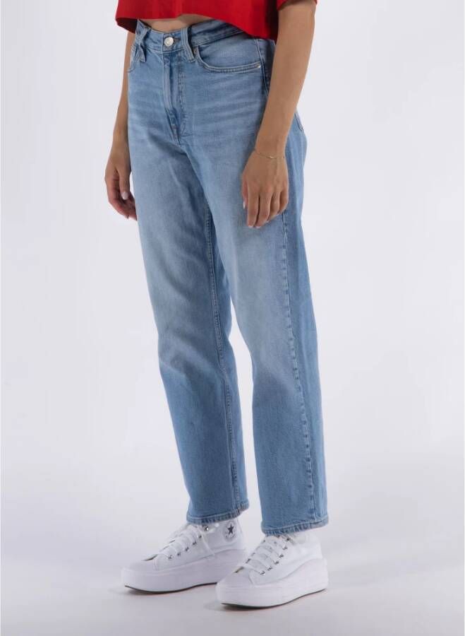 Tommy Jeans Hoge Taille Mom Fit Jeans Blauw Dames