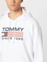 Tommy Hilfiger Katoenen Sweatshirt met Logo Print en Vaste Capuchon White Heren - Thumbnail 12
