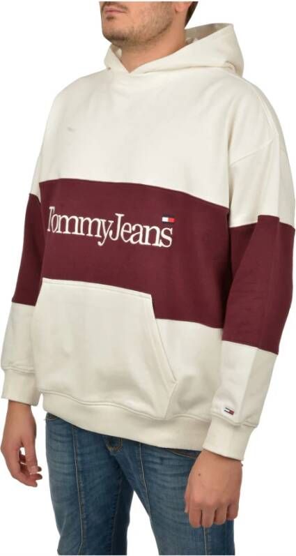 Tommy Jeans Hoodies Wit Heren