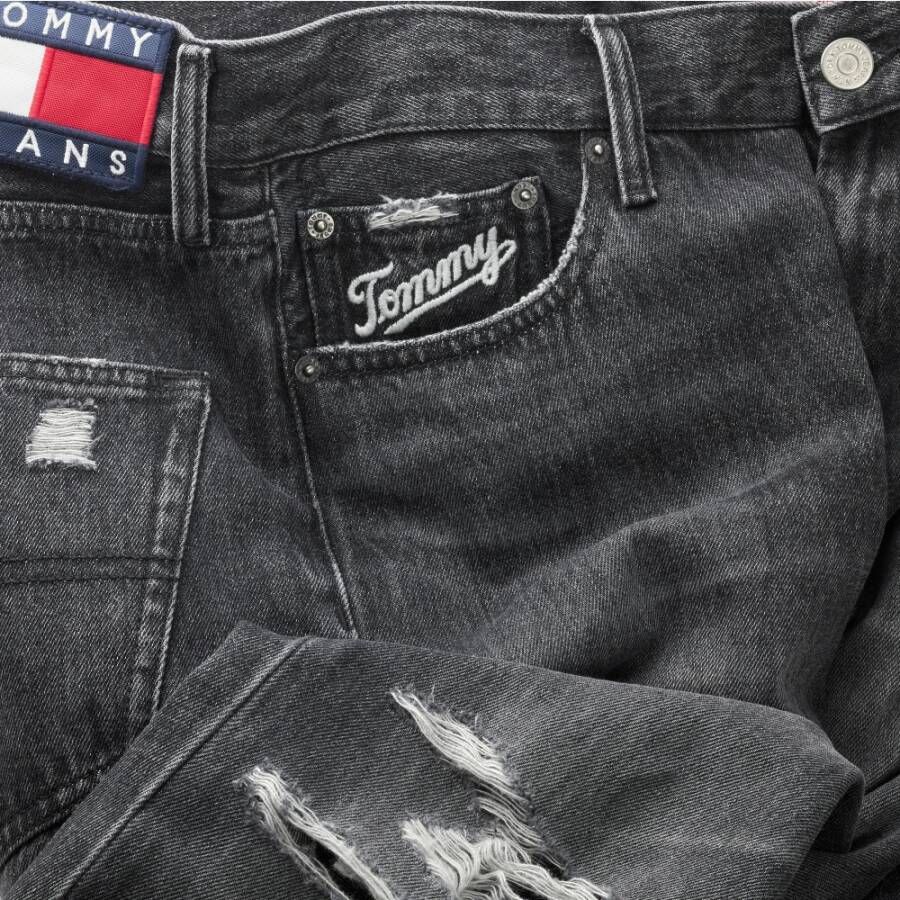 Tommy Jeans Men Clothing Jeans Denim Black Ss23 Zwart Heren
