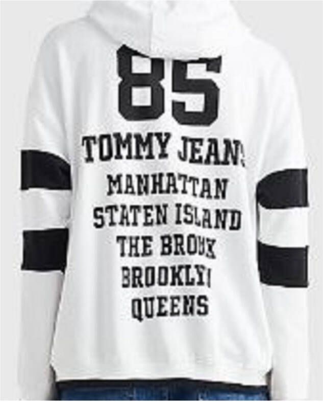 Tommy Jeans Men Clothing Sweatshirts White Ss23 Wit Heren