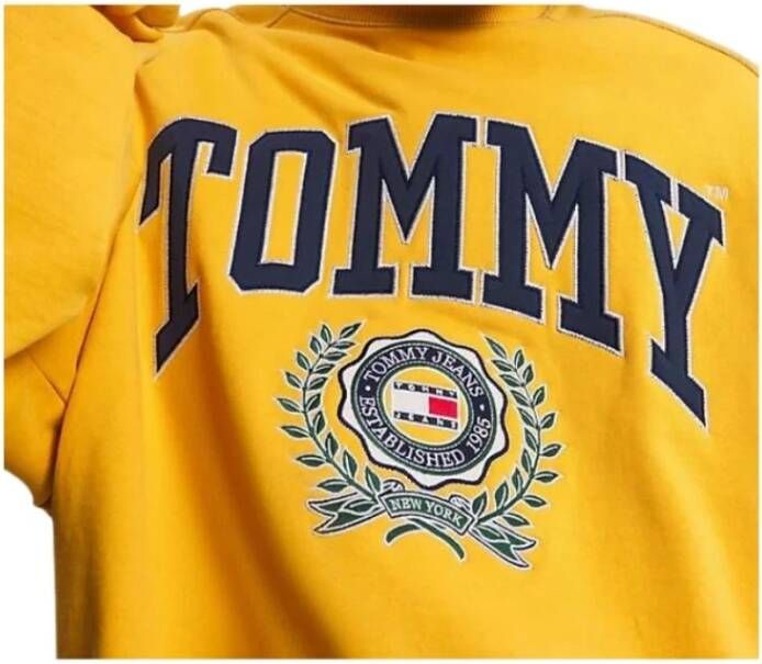 Tommy Jeans Oversized Logo Sweatshirt Geel Heren