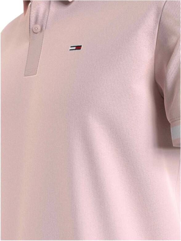 Tommy Jeans Polo Shirts Roze Heren