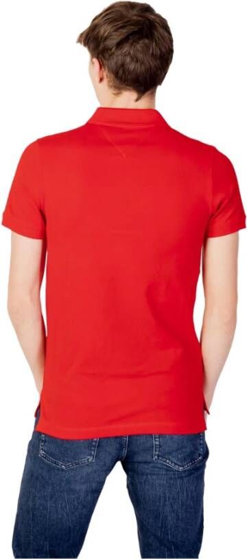 Tommy Jeans Rode Polo Shirt voor Heren van Tommy Hilfiger Jeans Rood Heren
