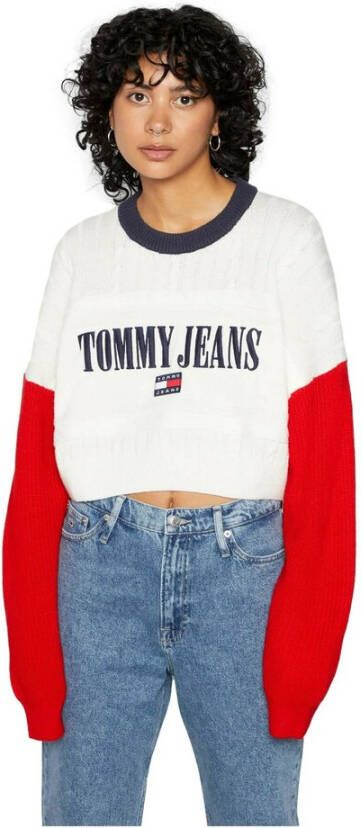 Tommy Jeans Round-neck Knitwear Wit Dames