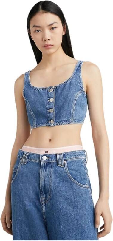 Tommy Jeans Sleeveless Tops Blauw Dames