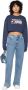 Tommy Jeans Super Crop Modern Sweat Hoodie Blue Dames - Thumbnail 2