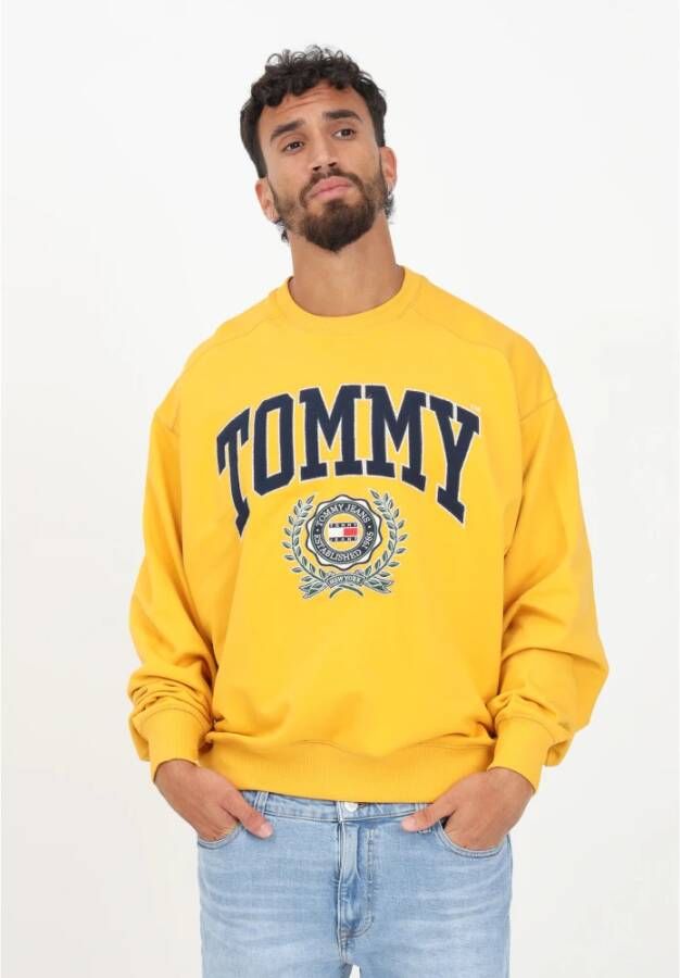 Tommy Jeans Sweatshirt Geel Heren