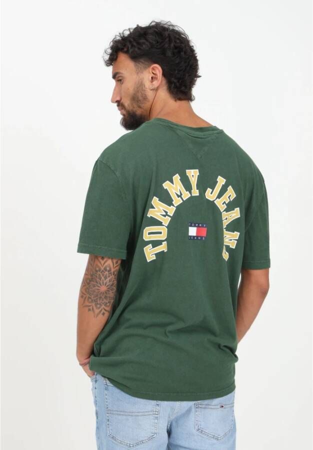 Tommy Jeans T-Shirts Groen Heren