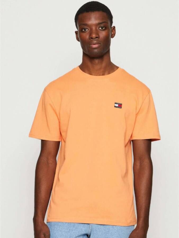 Tommy Jeans T-Shirts Oranje Heren