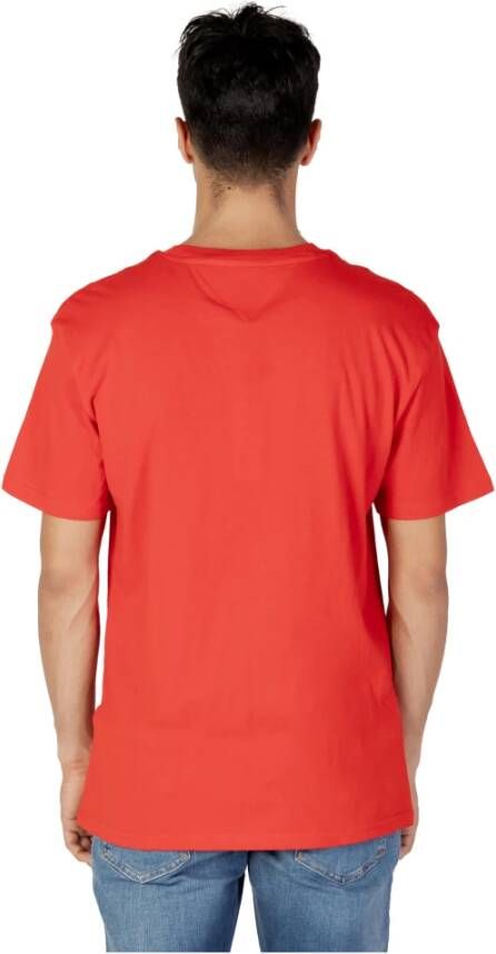 Tommy Jeans T-Shirts Rood Heren