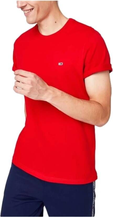 Tommy Jeans T-Shirts Rood Heren