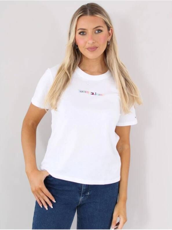 Tommy Jeans T-Shirts Wit Dames