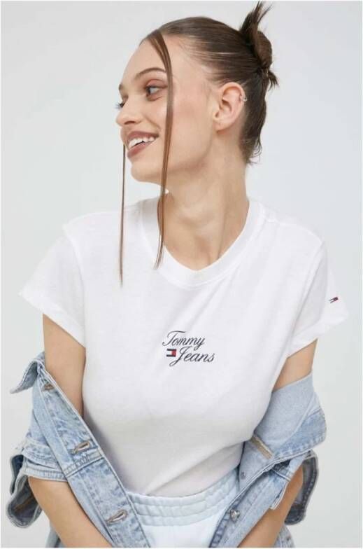 Tommy Jeans T-Shirts Wit Dames