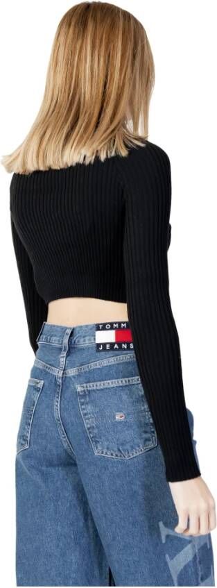Tommy Jeans TJW Badge RIB Collar Dw0Dw14950Bds Zwart Dames