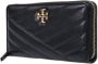 TORY BURCH Zwarte leren portemonnee met Chevron Quilting Black Dames - Thumbnail 8