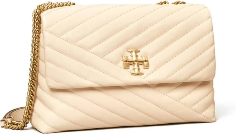 TORY BURCH Chevron Schoudertas Beige Dames