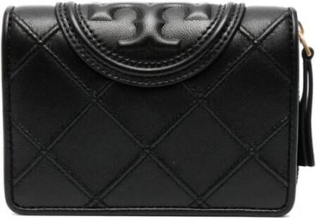 TORY BURCH Zachte Bi-Fold Portemonnee Zwart Dames