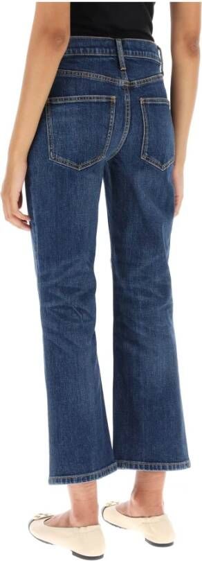 TORY BURCH Cropped Flared Jeans Blue Dames