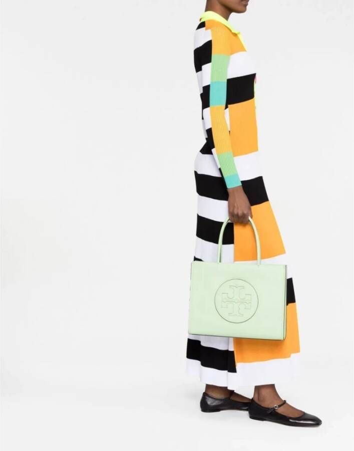 TORY BURCH Eco Ella Logo Tote Bag Green Dames